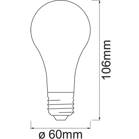LED žárovka E27 A60 6W 680lm 2400K Teplá bílá Filament LEDVANCE SMART+ ZigBee Dimmable