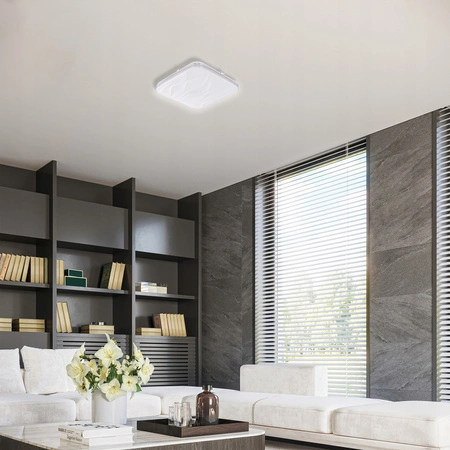 LED stropní svítidlo 33cm čtvercové stropní svítidlo 3000K-6500K s hvězdným efektem