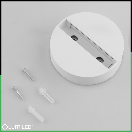 Adaptérová základna pro montáž jednofázových reflektorů Bílá LUMILED