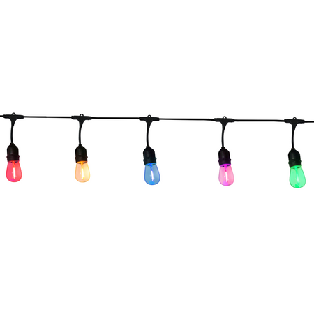 Venkovní zahradní girlanda barevná 6W 2700K teplá 10x E27 černá IP44 PARTY Sanico Goldlux