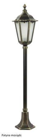 Venkovní zahradní lampa LANTERN E27 Retro Classic K 5002/2 114cm černá Su-Ma