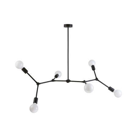 Stropní svítidlo TWIG 9138 Nowodvorski Black 6xE27 Ocelový lustr pro podkroví