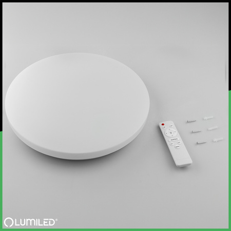 Plafond LED světlo pro povrchovou montáž SALUS2 48W IP44 CCT White Round 40cm + LUMILED PILOT