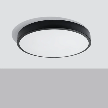 Stropní svítidlo Plafond ONYX 60 LED 65W 3000K 5177lm Černá Minimalistická SOLLUX