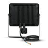 Reflektor LED 50W 4000lm 6400K IP65 Black s pohybovým senzorem a funkcí CUT-OFF Samsung Chip VT-50-SB V-TAC