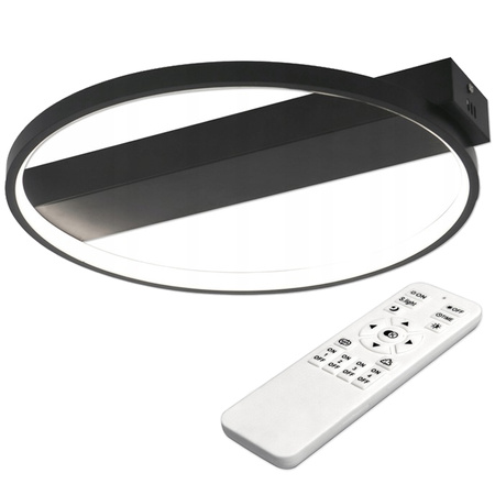 Kulaté stropní svítidlo PLAFON LED lustr 33W 3000K-6500K černá + dálkový ovladač