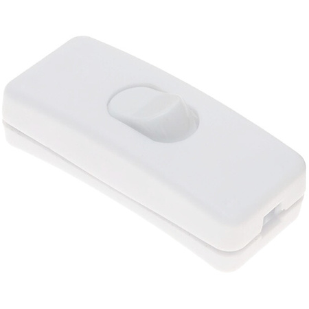 Přepínač vypínač kolébkový na kabelu, Bílá LUMILED