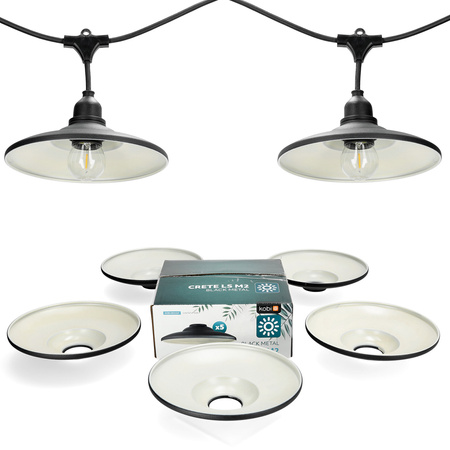 Stínidlo pro Girland Set CRETE LS M2 Black Metal 5 Pieces Kobi