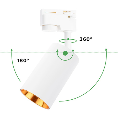 LUMILED HUMA RAIL SET WHITE + SAGI RAIL SPOTLIGHT WHITE-GOLD