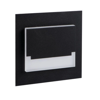 Schodišťové svítidlo LED 0,8W 13lm 3000K Warm Square Black Sabik Kanlux