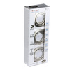 3x Zápustné svítidlo Satin Nickel + GU10 LED žárovka 5W 3000K VT-4444 V-TAC