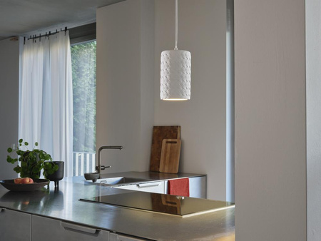 Dekorativní stropní závěsné svítidlo E27 s převisem bílý dekor Ledvance