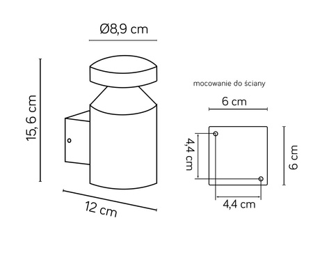 Venkovní zahradní fasádní svítidlo LED nástěnné svítidlo Delta DL-K100 6W 440lm 4000K Neutrální bila Su-Ma