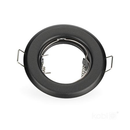 Zapuštěné halogenové bodové svítidlo GU10 černé kulaté Kobi