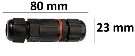 Hermetická spojka na kabel 3x1.5mm, 4-8mm IP68 LUMILED