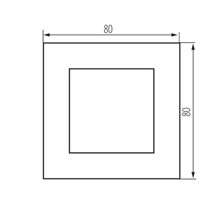Jednoduchý vodorovný rámeček pro zásuvku OFFICE Kanlux bílý