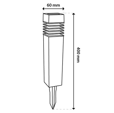 Solární LED lampa sloupek 40cm, NARIS LUMILED