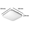 Čtvercové LED stropní svítidlo DOMIN 24W 4000K 33cm IP44
