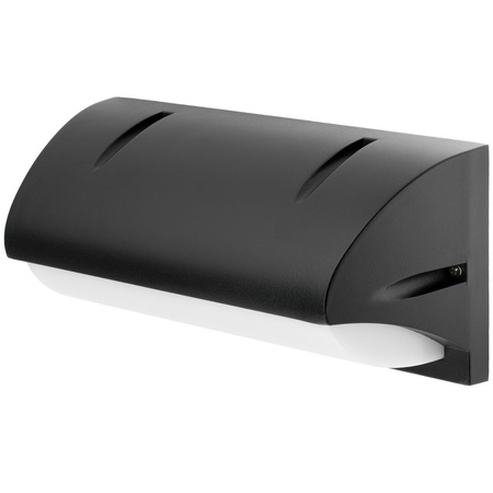 Zahradní lampa E27 DRACO Černá nástěnná lampa s pohybem a soumrakovým senzorem