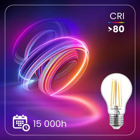 Žárovka LED E27, A60 11W = 100W 1521lm 3000K Teplá bílá 360° Filament LUMILED