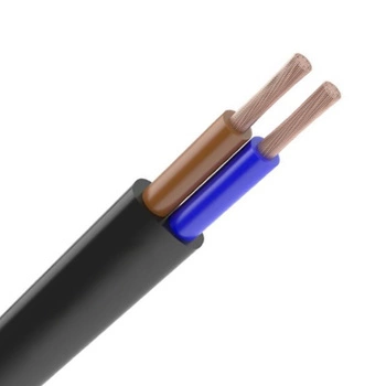 Kabel OMYp 300/300V 2x0.75mm Černý 1m KABEL ELEK.