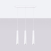 PRYSM 3L 3xG9 Bílá skandinávská závěsná lampa SOLLUX