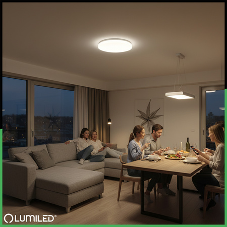 LED Plafond Povrchová montáž 24W 4000K CELIS Round IP44 Senzor pohybu ALS LUMILED