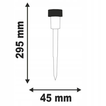 LED zahradní lampa na solární pohon satén INOX / CHROME