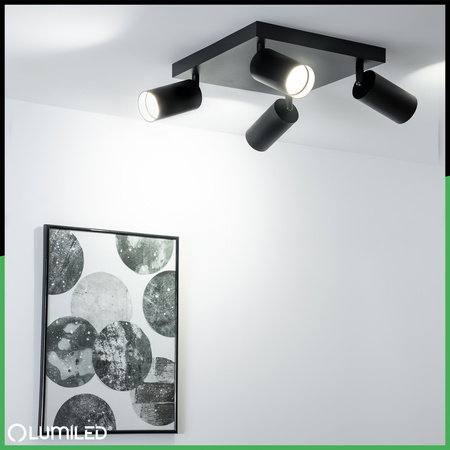 Stropní svítidlo Plafond SPOT TUBA Reflektor Halogenové svítidlo 4x GU10 TABULA LUMILED