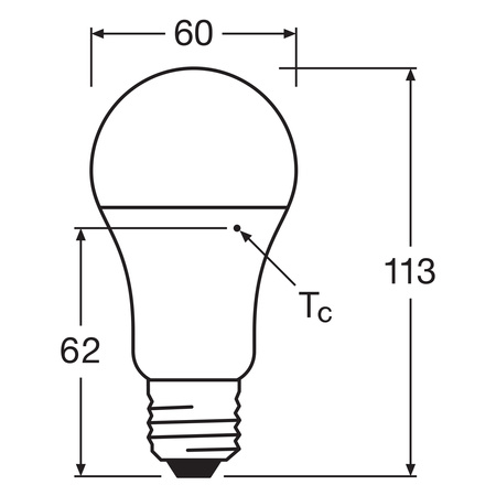 LED žárovka A60 E27 10W = 75W 1055lm 2700K teplá bílá 200° PCR LAMPS Osram