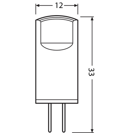 LED žárovka s kapslí G4 0,9W = 10W 100lm 2700K teplá bílá 12V LEDVANCE
