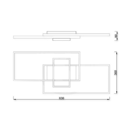 LED lustrová stropní lampa 90W CCT GALAXIS VELA černá + dálkové ovládání