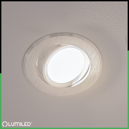 Halogenové stropní svítidlo pod omítku Kulaté pohyblivé svítidlo GU10 MR16 Silver TRIAM LUMILED