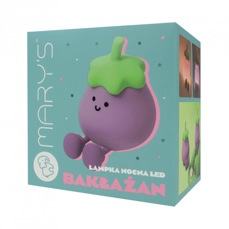 Dětské noční LED světlo 2,5W 6500K se studená bílám dobíjením 1200mAh fialové MARY'S BAKALOGAN