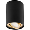 Povrchová montáž HALOGEN Spot Tuba Movable AMAT-L GU10 Round Black-Gold 115mm LUMILED