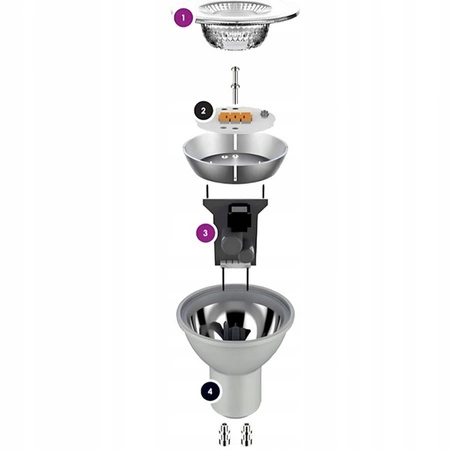 LED žárovka PAR16 7W = 60W 575lm 6500K studená bílá CRI95 110° Silver IQ-LEDDIM Kanlux