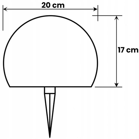 Zahradní míč SOLAR LAMPA pro zahradní zemní LED RGB 20cm + dálkové ovládání