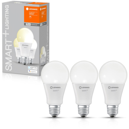 3x LED žárovka E27 A75 14W 1521lm 2700K Teplá bílá LEDVANCE SMART+ WiFi Stmívatelné