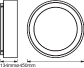 LED stropní svítidlo ORBIS Cylinder 24W 3300lm Teplá bílá-Studená bílá 45cm SMART+ WiFi LEDVANCE