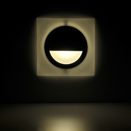 LED zahradní svítidlo pro zapuštěnou montáž na schodiště 3W 40lm IP44 4000K černá Q5 GOLDLUX (Polux)