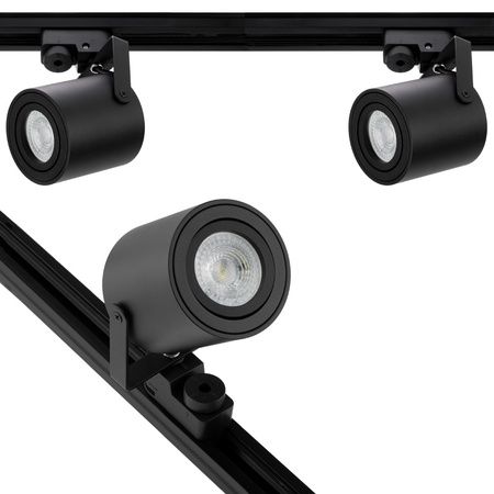 Sada osvětlovacích přípojnic 1m + 2x LED reflektor GU10 lampa Černá matná