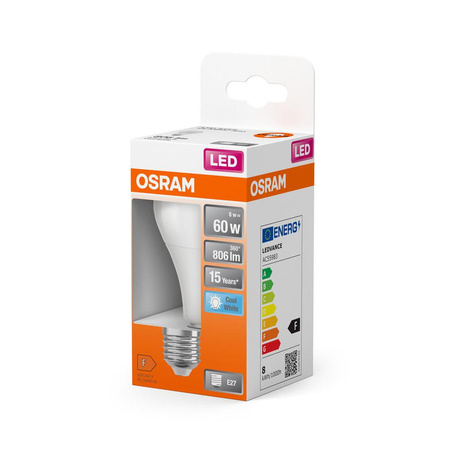 LED žárovka A60 E27 8W = 60W 806lm 4000K Neutral 150° STAR CLASSIC Osram