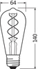 Dekorativní LED žárovka ST64 Edison E27 4W = 28W 300lm 2000K Warm 300° Vintage 1906 Osram