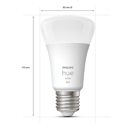 2x LED žárovka E27 A60 9 W = 60 W 800 lm 2700 K teplá bílá chytrá Bluetooth ZigBee White Philips Hue