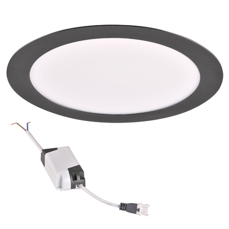 LED svítidlo pro zapuštěnou montáž 14W 1800lm 4000K Neutrální 120° Černá RIGEL Sanico Goldlux