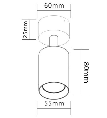 Bodové nástěnné svítidlo Bodové LED stropní svítidlo pro povrchovou montáž ČERNÁ Černá Moderní GU10