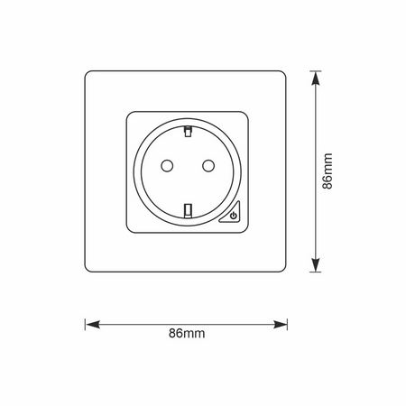 Chytrá zásuvka pod omítku SMART Tuya 16A wifi