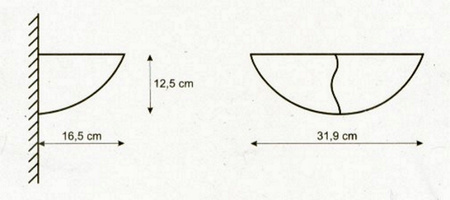 Lampa Sádrové svítidlo. nástěnné svítidlo. dekorativní FALA 1xE14 bílá GOLDLUX (Polux)