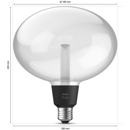 Žárovka LED Ellipse E27 6,5W CCT RGB PHILIPS HUE Lightguide Bluetooth Zigbee