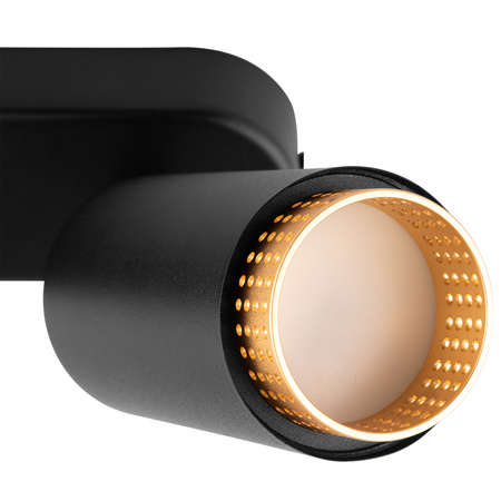 Stropní Lampa Reflektor LED 3x GU10 Trubice Spot ELIGIS Černá LUMILED